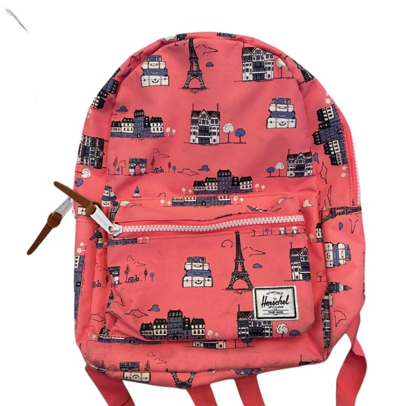Herschel Supply Company Kids Coral Backpack with Paris Design - Picture 1 of 3